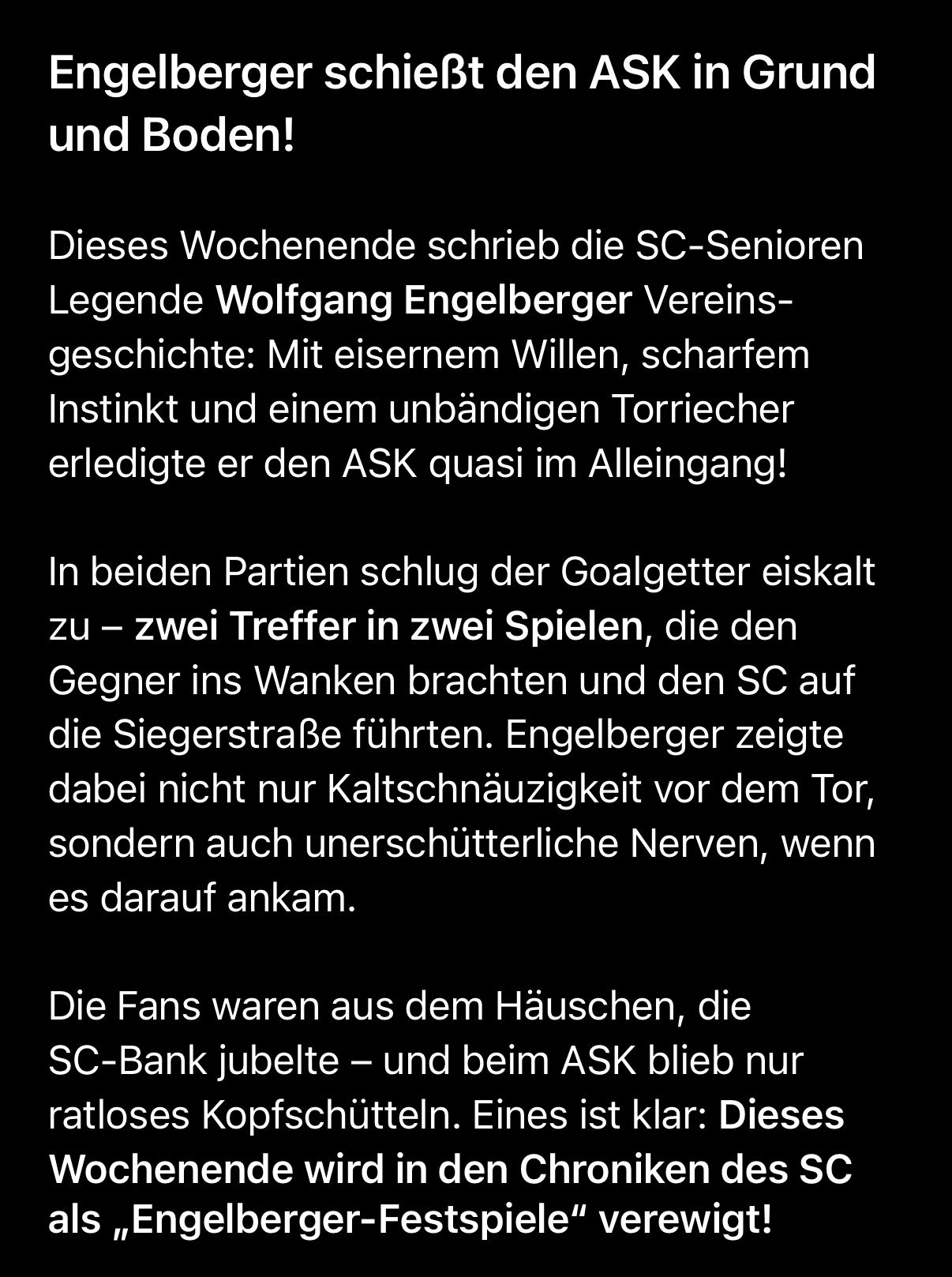 Traubencup Bericht